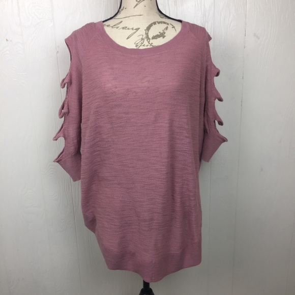 Express Tops - Express Cold Shoulder Arm Cutout Top L